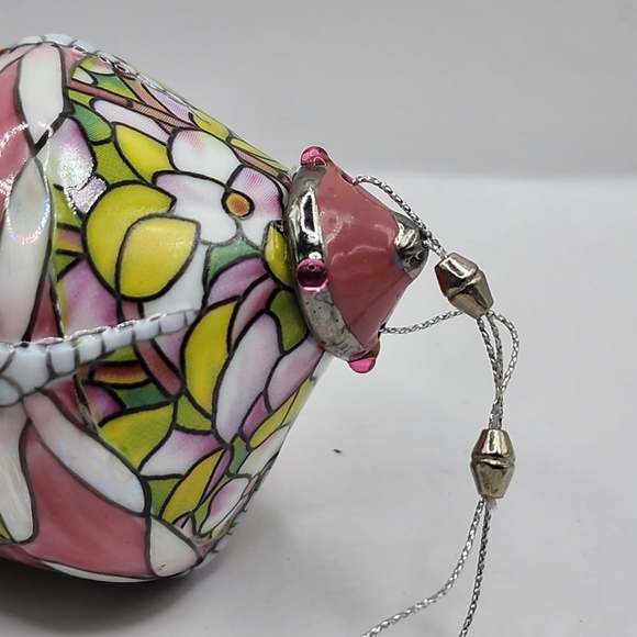 Pink Dogwood Bradford Editions Louis Tiffany Heirloom Porcelain Ornament 2001 - Picture 4 of 10